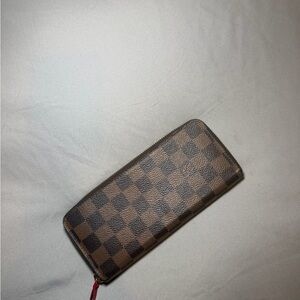 Brown and red Louis Vuitton wallet